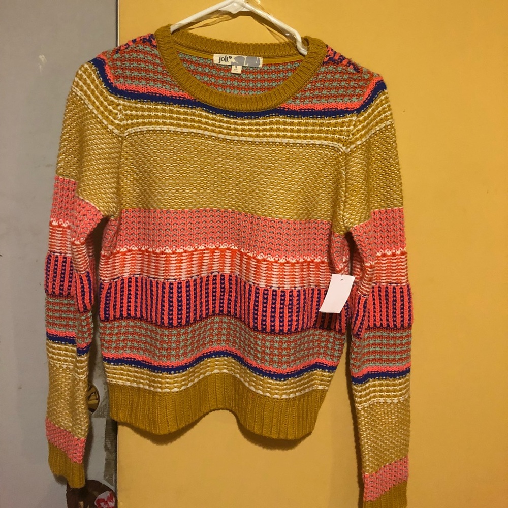Gold/pink sweater